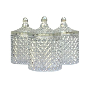 3-Pack Iridescent 10 oz France Candle Glass | Candle Jar | Empty Candle Vessel | Decorative Holder