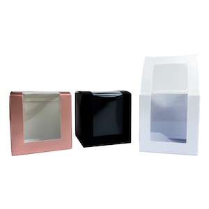 12-PACK Candle Packaging with Clear PVC Window in Front, Small Gift Box, Minimalist Candle Packaging Pack of 12, Gift Boxes, Small Packaging