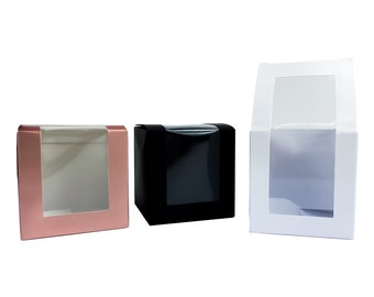 12-PACK Candle Packaging with Clear PVC Window in Front, Small Gift Box, Minimalist Candle Packaging Pack of 12, Gift Boxes, Small Packaging