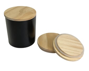 CUBIERTA PARA POLVO DE VELAS, tapas para velas, adorno para velas, paquete redondo con acabado mínimo brillante de 12 tapas protectoras para velas pequeñas de madera natural