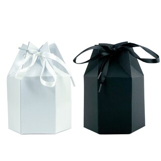 20 Scatole Lanterna Con Finestra In Cartone Bianco - Dimensioni 10x10x14 Cm, Pieghevoli, Per Bomboniere Matrimonio, Comunione, Battesimo, Compleanno