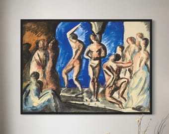 Andre Derain La Flagellation Canvas Wall Art / Poster Print | Abstract Cubism Modern Art Decor
