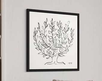 Henri Matisse 'Le Platane' Leinwanddruck schlichter Baum | Poster Kunst Reproduktion, Abstrakter Druck, Moderne Malerei, Expressionismus Druck