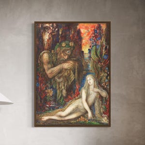 Gustave Moreau Galatea Canvas Wall Art | Framed Poster Print | 1896 Symbolist Painting | Classic Art for Modern Living Room Decor
