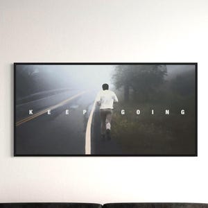 Muhammad Ali Keep Going Motivational Quote Canvas Wall Art | Poster Print, Modern Contemporary Boxing Office Decor
