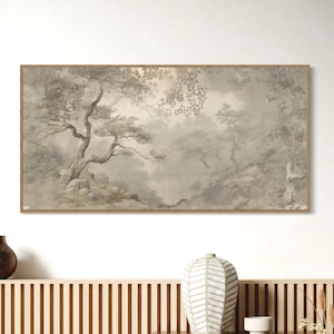 Alexander Behang Mid Century Modern Framed Wall Art Canvas / Poster Print Abstract Landscape