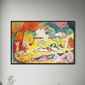 Joy of Life 1905 Henri Matisse Canvas Wall Art Print | Poster Print, Fauvism Art Reproduction, Modern Decor