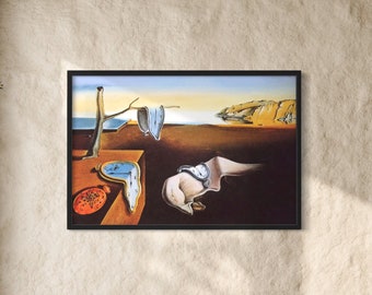Salvador Dali The Persistence of Memory, 1931 Canvas Wall Art | Poster Print Decor, Surrealism Modern Art Print, Gift Idea