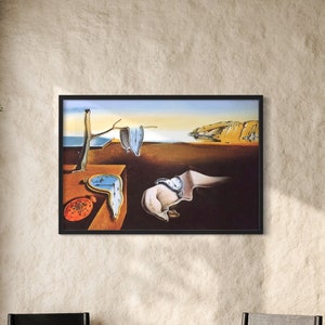 Salvador Dali The Persistence of Memory, 1931 Canvas Wall Art | Poster Print Decor, Surrealism Modern Art Print, Gift Idea