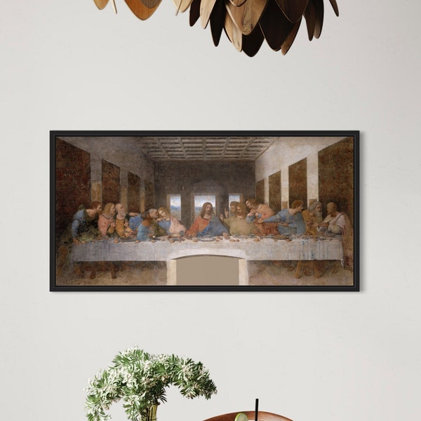 The Last Supper by Leonardo da Vinci Canvas Wall Art | Iconic Masterpiece Reproduction | Museum-Quality Prints for Home Decor