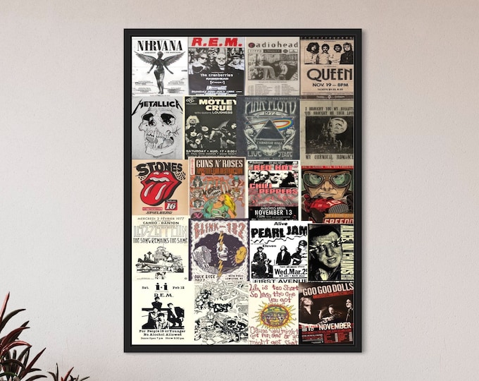 Rock 'n' Roll Legends Canvas Wall Art/Poster Print Collection: Timeless Music Icons Decor