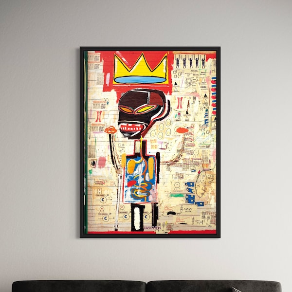 Basquiat 40th Edition Canvas Wall Art / Poster Print. Celebrate in Style with Modern Decor for Home & office, Gift Idea