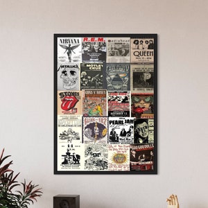 Rock 'n' Roll Legends Canvas Wall Art/Poster Print Collection: Timeless Music Icons Decor