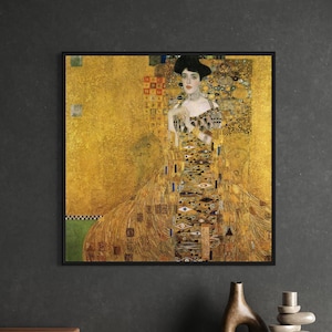 Adele Bloch-Bauer Art Nouveau Canvas Väggkonst / Affischtryck Klimt Konstreproduktion