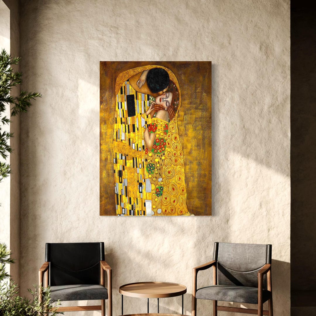 Gustav Klimt the Kiss Canvas Wall Art Framed Poster Print | Art Nouveau ...