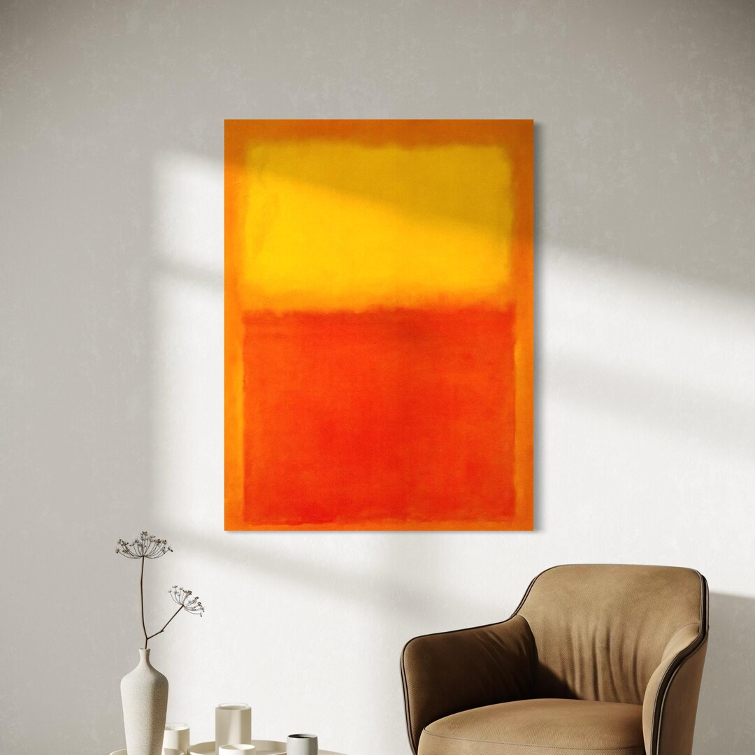 Rothko Mid Modern Canvas Wall Art | Mark Rothko Poster Print Orange ...