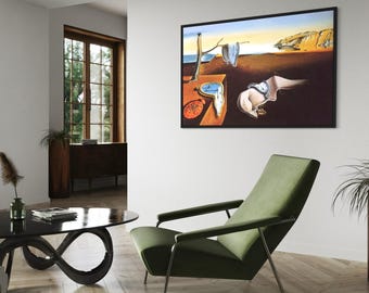 Quadro Dali La Persistenza Della Memoria | Stampa Su Tela 100x70 Cm | Telaio In Legno | Pronto Da Appendere - Foto 2