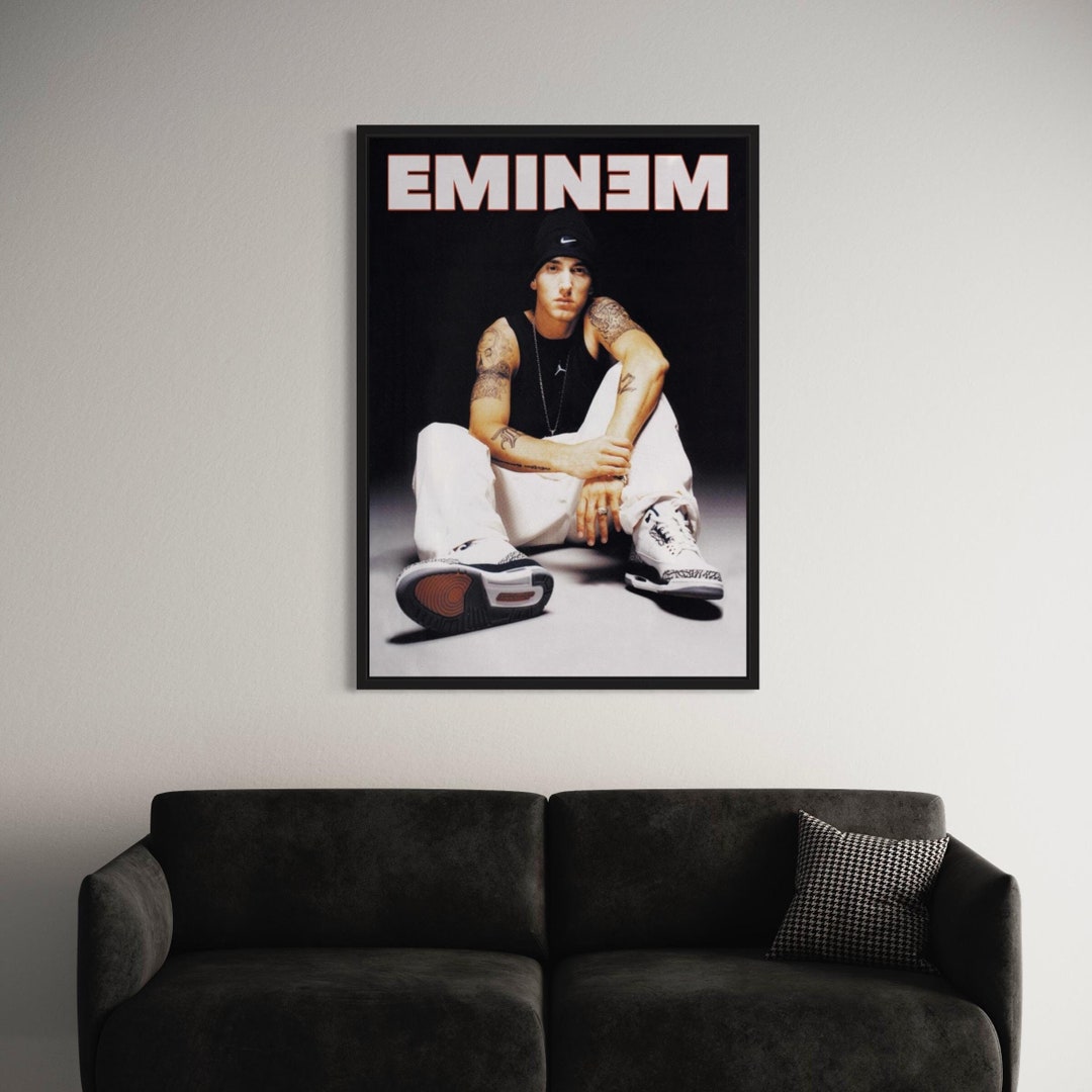 Eminem Iconic Poster Print Famous Rapper Canvas Wall Art Vintage Music Eminem Iconic Poster Print Famous Rapper Canvas Wall Art Vintage Music
