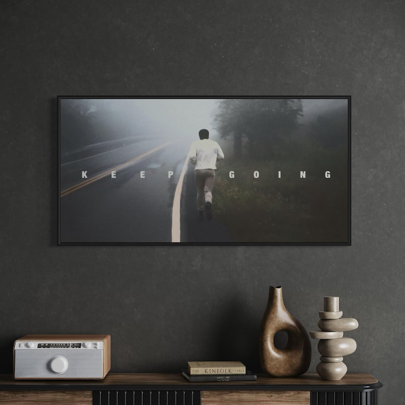 Ali Keep Going Motivational Quote Framed Canvas Wall Art Poster Print | Modern Art Boxing Decor image 3
