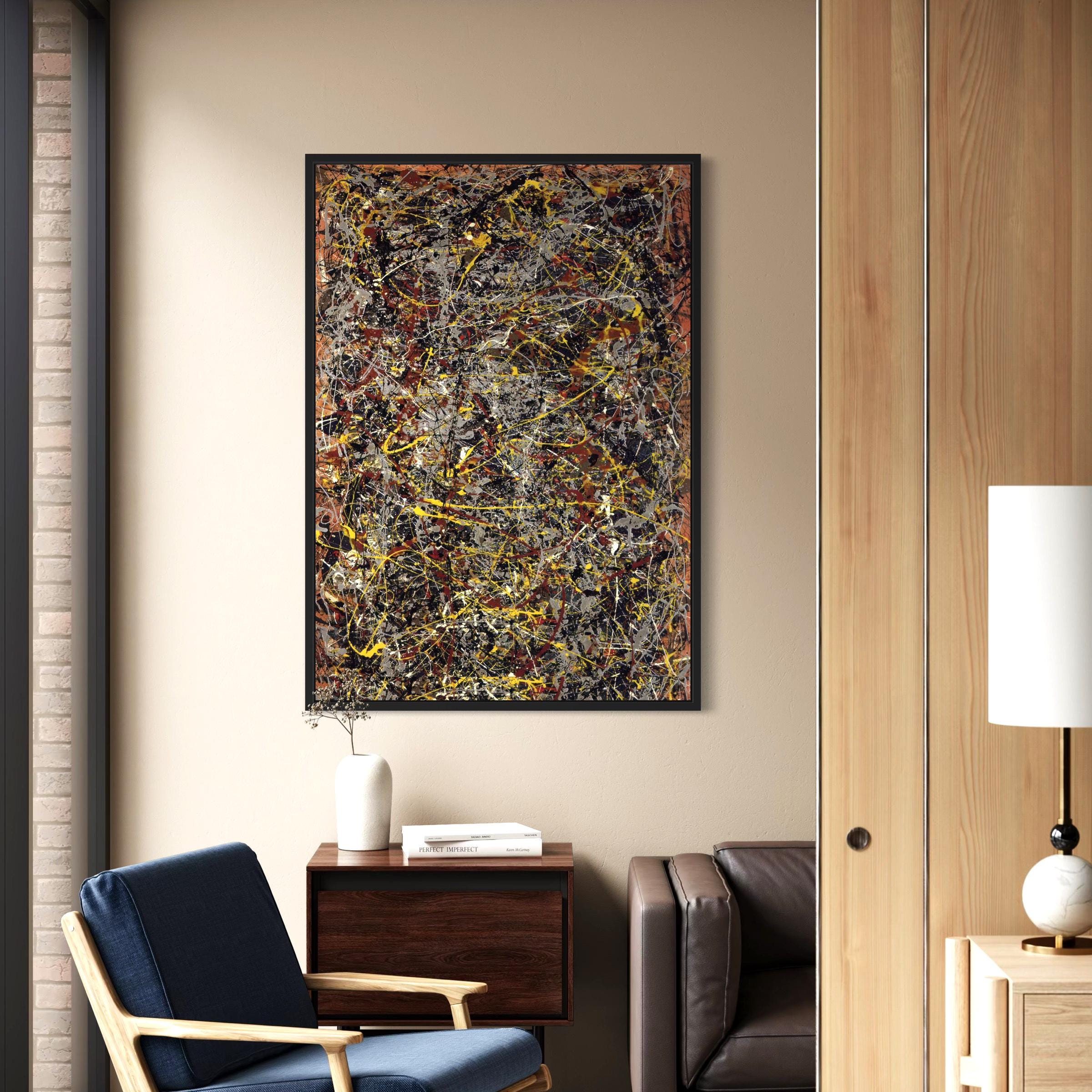Jackson Pollock Canvas / Poster Framed Wall Art Print Number 5