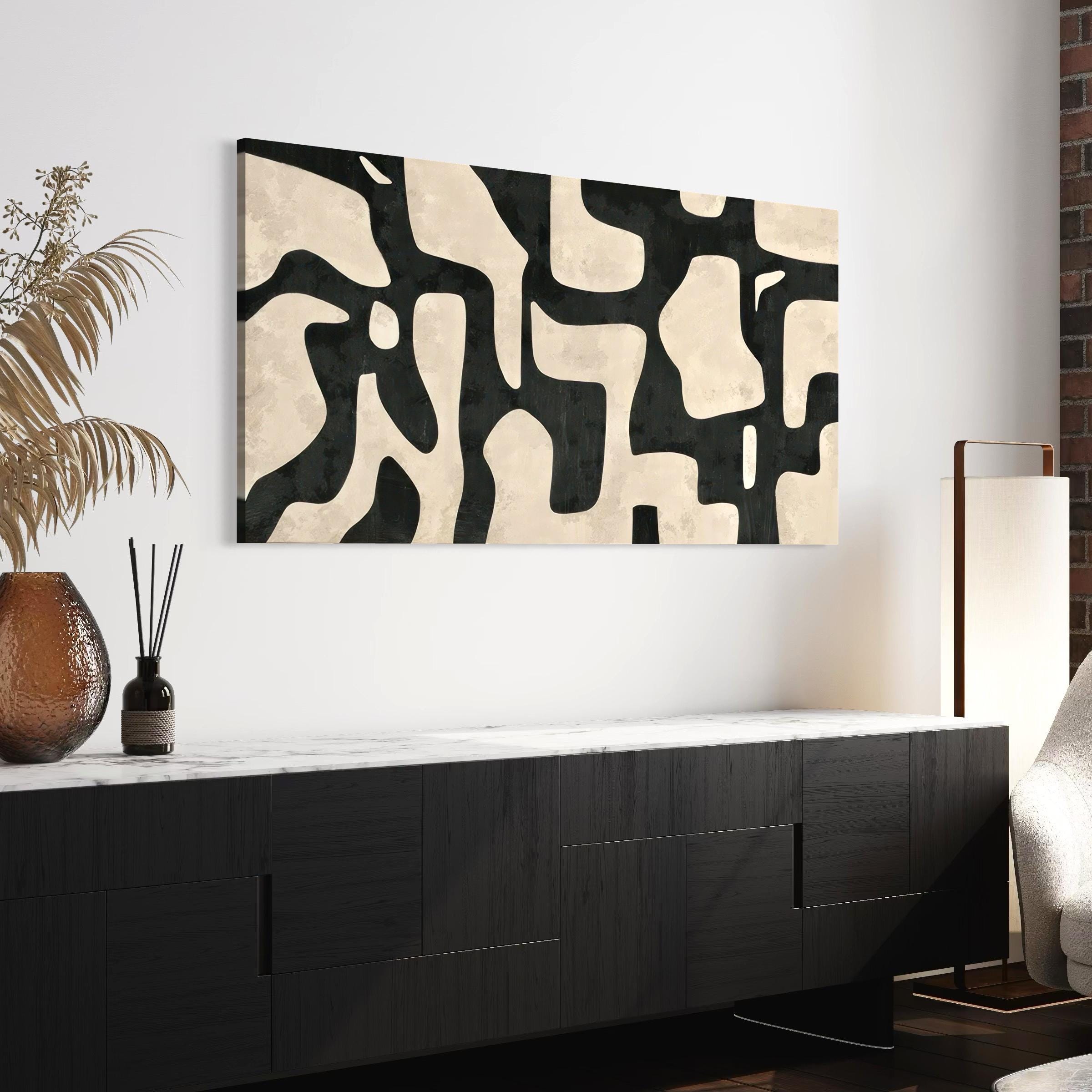 Mid Century Modern Framed Canvas / Poster Print Wall Art | Abstract ...