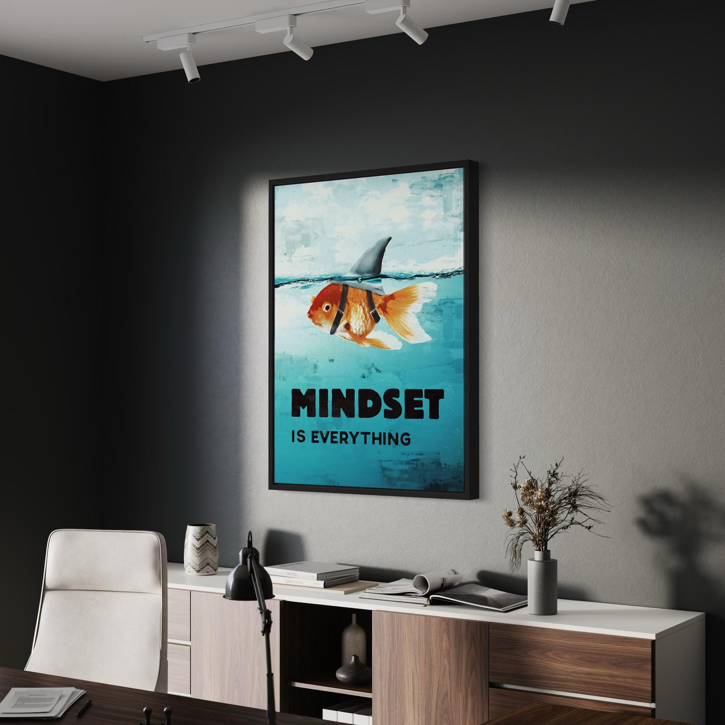 Motivational Canvas Wall Art / Poster Print | Mindset is Everything ...