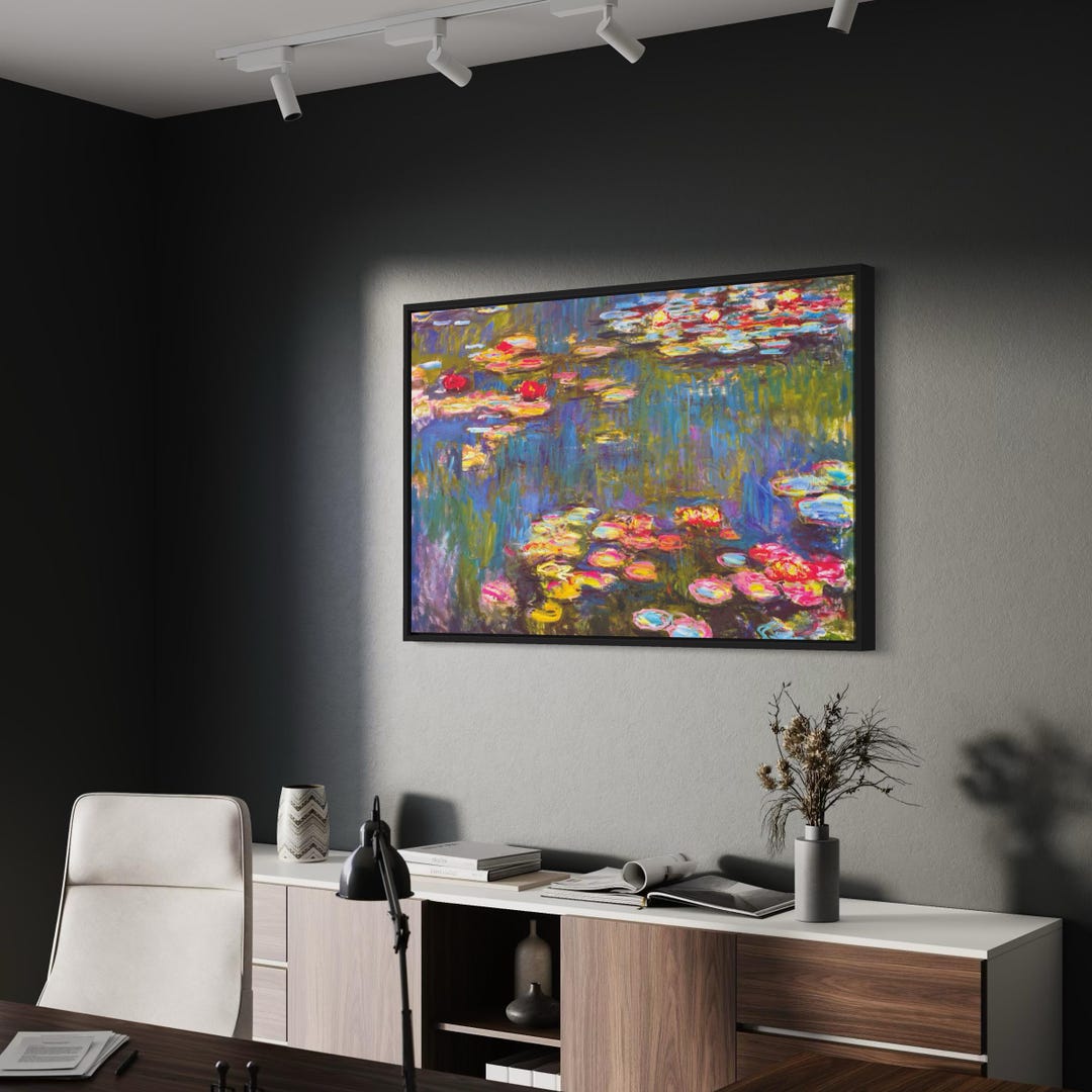 Water Lilies Claude Monet Canvas Wall Art / Poster Print Reproduction ...