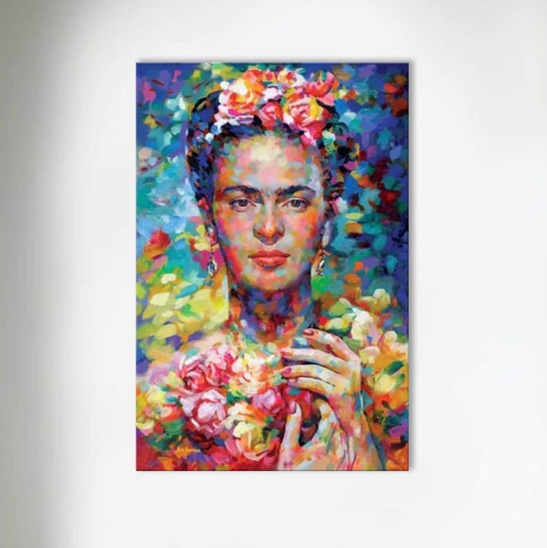 Frida Kahlo Art Canvas Frida Kahlo & Bunch of Head - Etsy