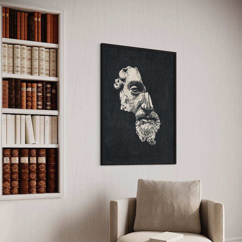 Cuadro de Marco Aurelio Antonino Augusto para pared, decoración moderna para el hogar y la oficina, póster de filosofía estoica, idea para regalo. imagen 4