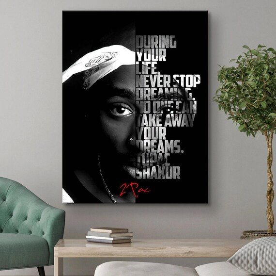 Tupac Urban Graffiti Hip-Hop Wall Art Rap Poster