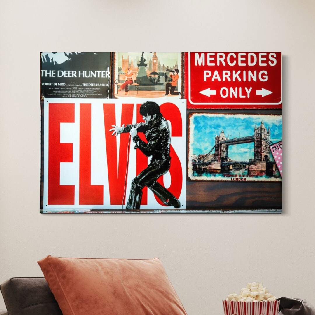 Only You Elvis Elvis Presley Rock Legend Colorful Canvas Print Art, Art