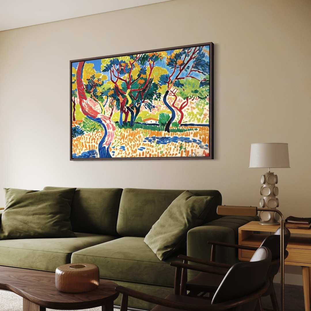 Andre Derain Fauvism Wall Art Framed Canvas / Poster Print Trees