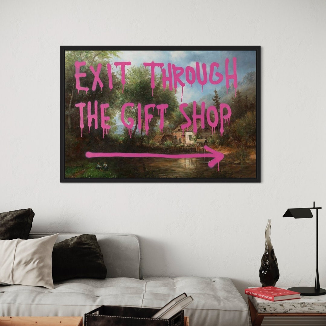 Banksy exit Through the Gift Shop Poster Print/canvas Wall Art, Street