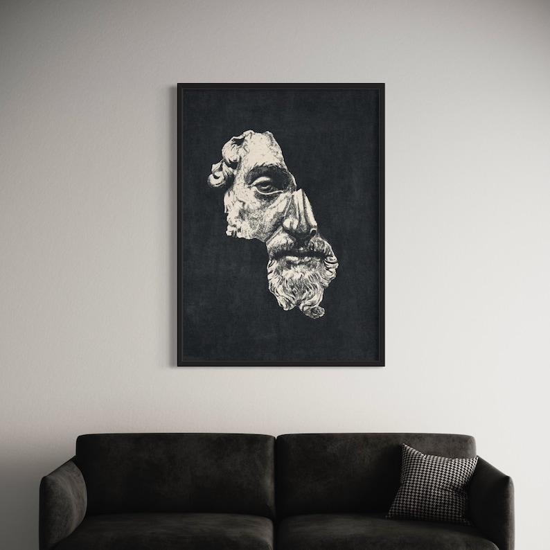 Cuadro de Marco Aurelio Antonino Augusto para pared, decoración moderna para el hogar y la oficina, póster de filosofía estoica, idea para regalo. imagen 1
