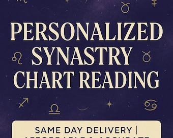 Affordable Love Compatibility Astrology Synastry Reading by Professional Astrologer Same Day Delivery