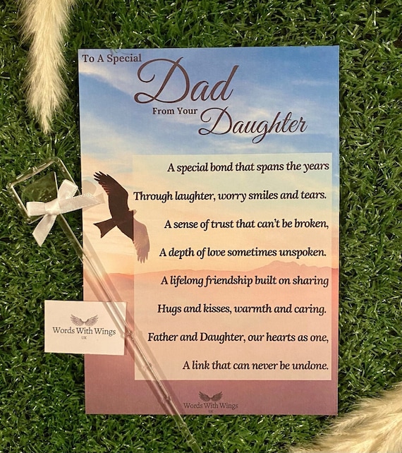 To A Special Dad From Your Daughter Grave Card | Memorial | Dad Grave Card | Dad Grave Ornament | Dad Memorial Grave Card | In Loving Memory