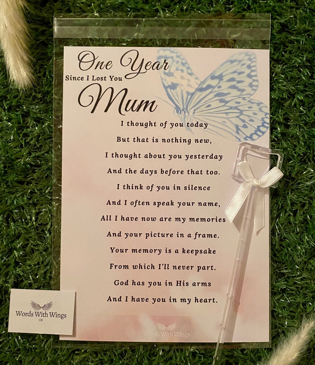Missing You On Your Birthday Mum Graveside Memorial Card Stake F 429 - View #6