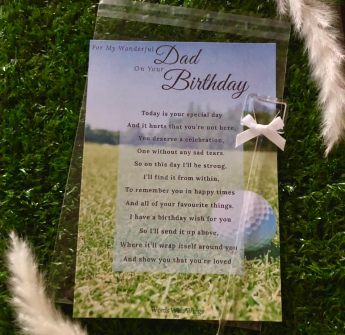 For My Wonderful Dad On Your Birthday Grave Card Memorial Etsy