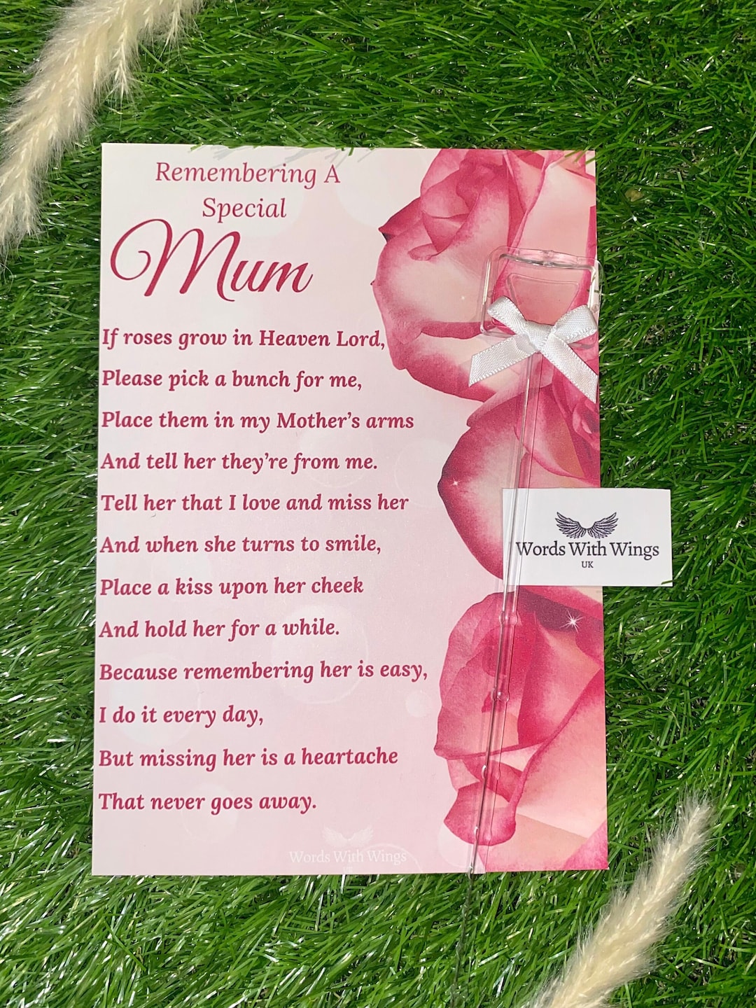 Remembering A Special Mum Grave Card Mum Funeral Tribute Mum Grave