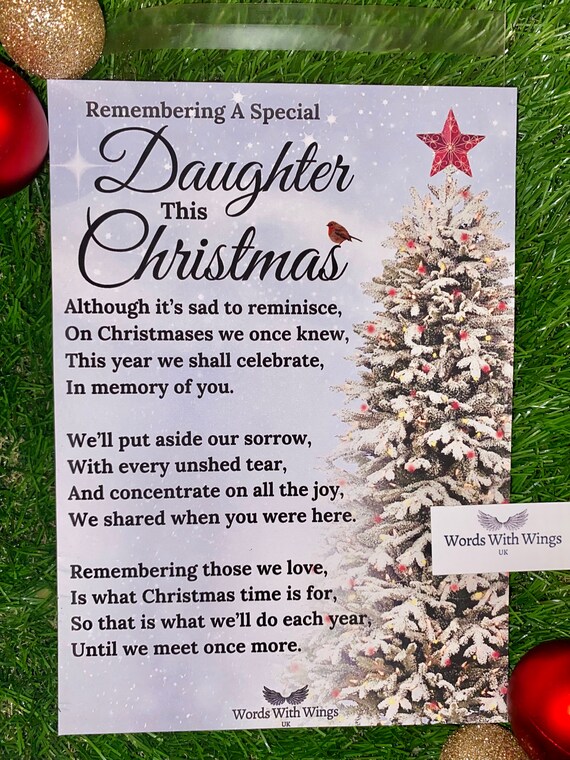 Daughter Christmas Graveside Memorial Card - Optional Stake 1 thumbnail image