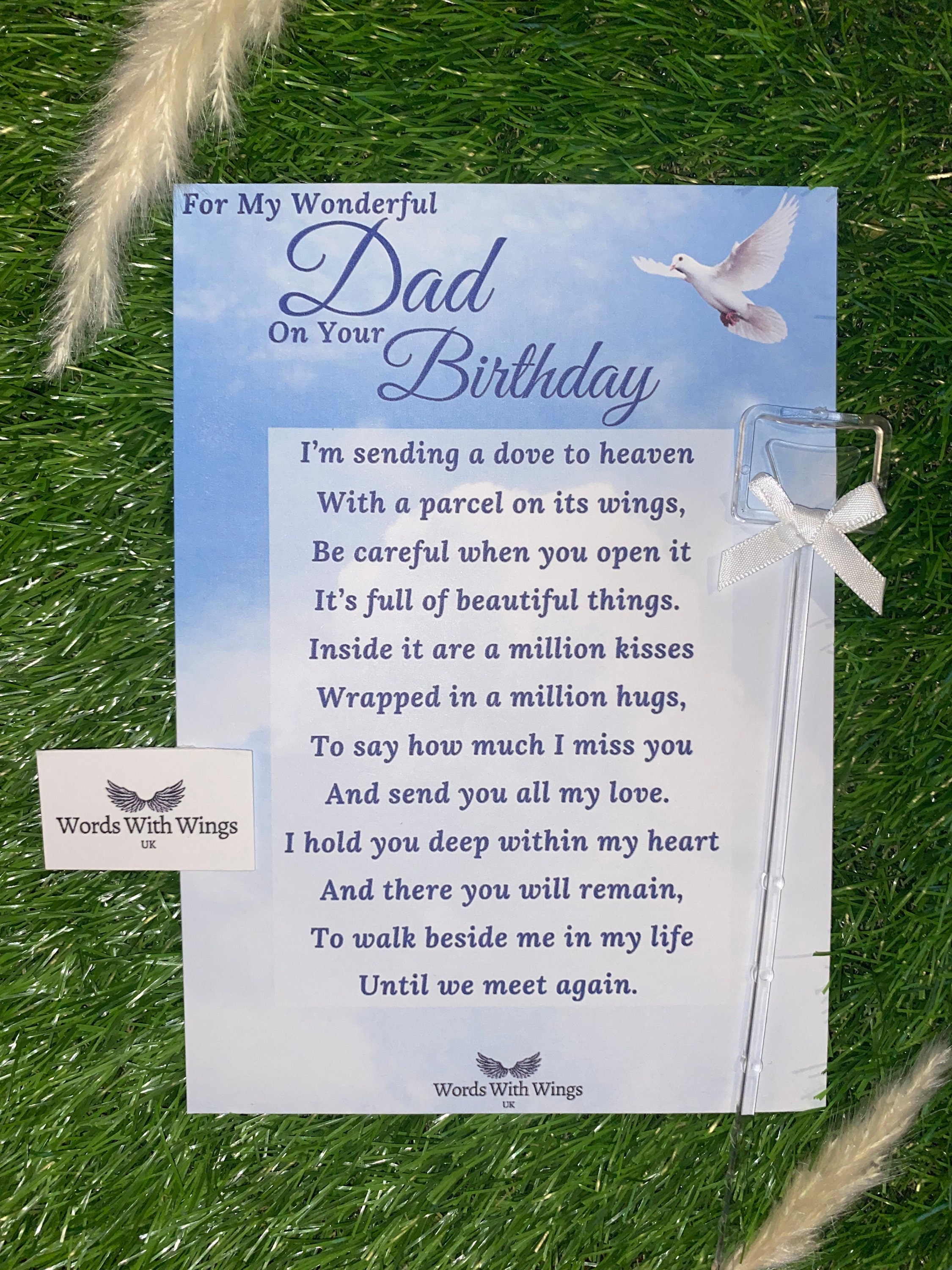 On Your First Heavenly Birthday Dad Grave Card Memorial -  Portugal