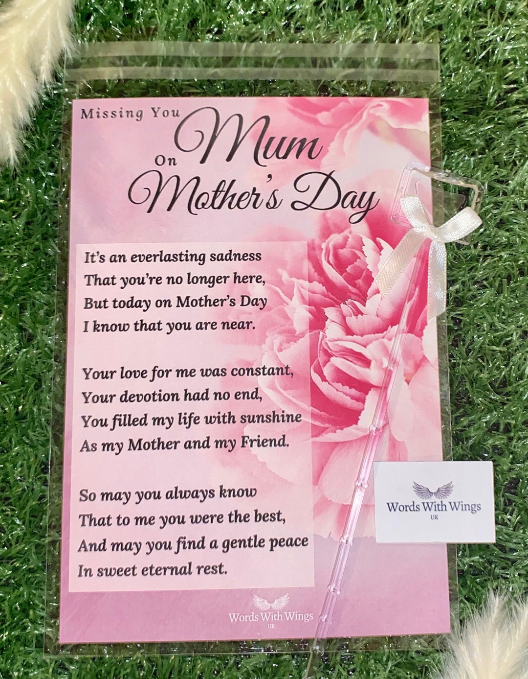 Missing You Mum on Mother's Day | Grave Card | Memorial Card | Mothers ...