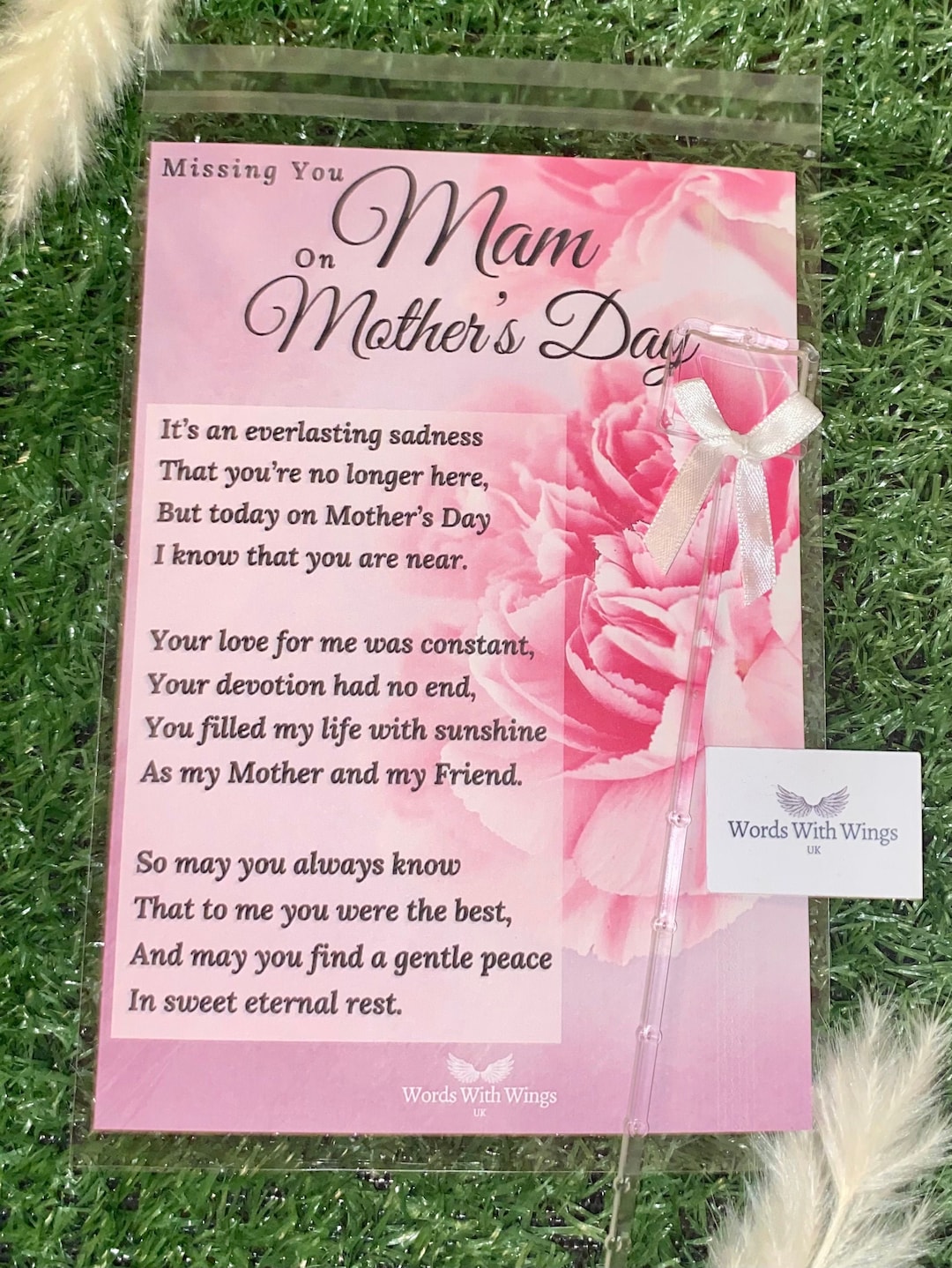 Missing You Mam on Mother's Day | Grave Card | Grave Decoration ...