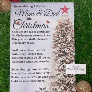 Memory Weatherproof Graveside Memorial Card Choose Design Mum And Dad - View #6