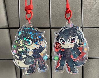 Akira Ren/Joker Persona 5 étoiles holographiques porte-clés époxy