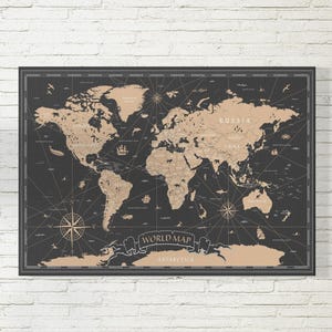 Decorazioni murali per la stanza dedicata all'istruzione parentale, decorazioni murali per l'aula, atlante mondiale, decorazioni murali con mappa del mondo, decorazioni per la cameretta dei bambini, stampa di mappa del mondo, mappa della cameretta dei bambini