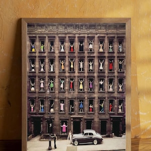 Ormond Gigli Girls in the Windows Canvas Wall Art,Ormond Gigli Canvas Poster Print,New York City, Models in Windows 1960,Photography Prints