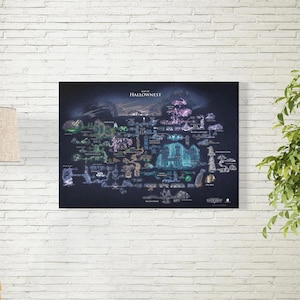 Kaart van de holle ridder - afdrukken, canvas, poster, kunst aan de muur, muurdecor, canvasafdruk, kamerdecor, huisdecor, gameposter als cadeau