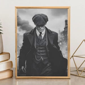Tommy Shelby Canvas, Peaky Blinders Poster, Peaky Blinders Print, TV Series Retro Posters, Peaky Blinders, TV Series Print, Cillian Murphy