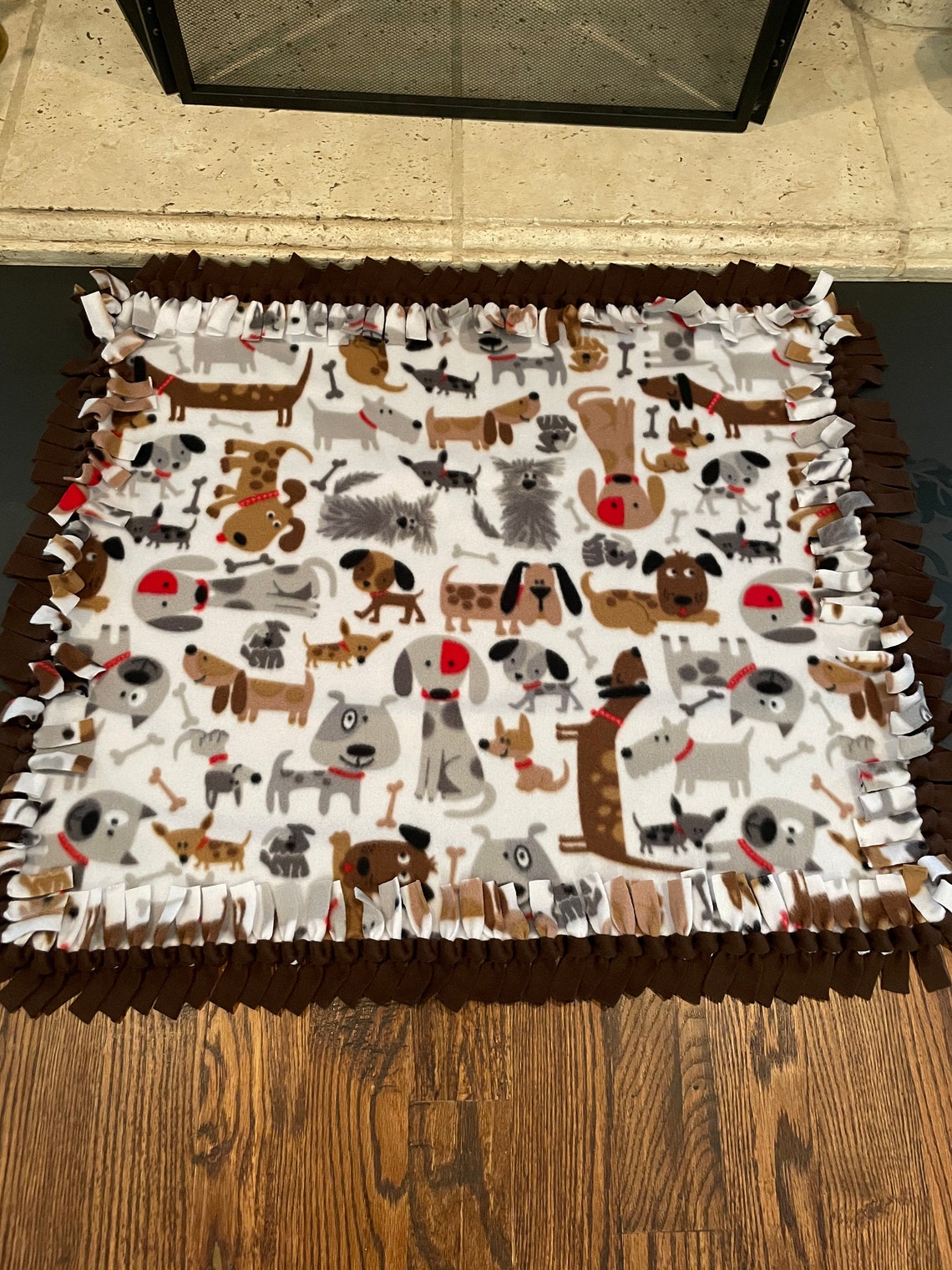 LARGE NoSew FLEECE DOG Blankets Knotted Fleece Dog Blankets Etsy